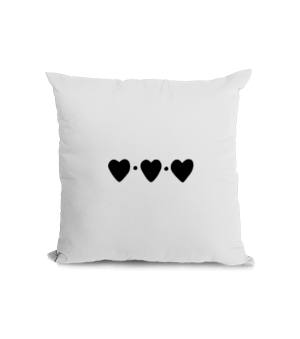 İKİ YÜZEYLİ KALP KARE YASTIK Kare Yastık - Tisho