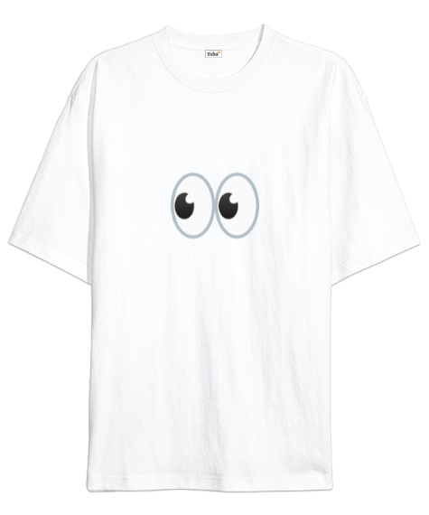 Tisho - İkonik Beyaz Oversize Unisex Tişört