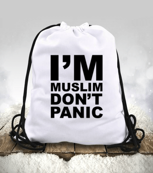 Tisho - Im Muslim dont panic Büzgülü spor çanta