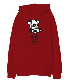Im Panda Oversize Unisex Kapüşonlu Sweatshirt - Tisho