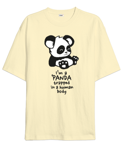 Tisho - Im Panda Oversize Unisex Tişört