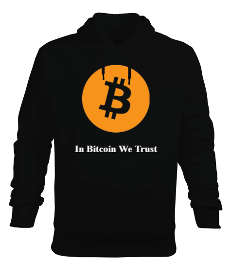 Tisho - In Bitcoin We Trust Tişört Erkek Kapüşonlu Hoodie Sweatshirt