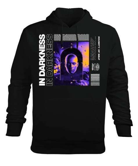 Tisho - IN DARKNESS Erkek Kapüşonlu Hoodie Sweatshirt