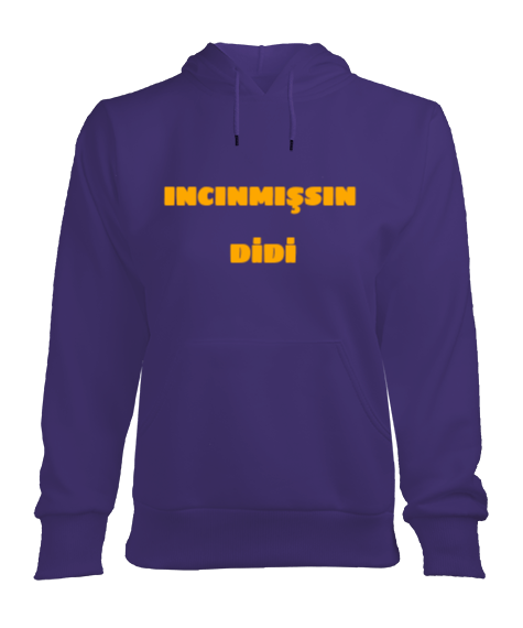 Tisho - INCINMIŞSIN DİDİ Kadın Kapşonlu Hoodie Sweatshirt