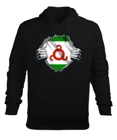 Inguşetya Bayrağı,Inguşetya logosu. Erkek Kapüşonlu Hoodie Sweatshirt - Tisho