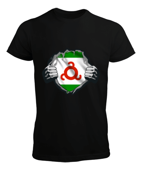 Inguşetya Bayrağı,Inguşetya logosu. Erkek Tişört