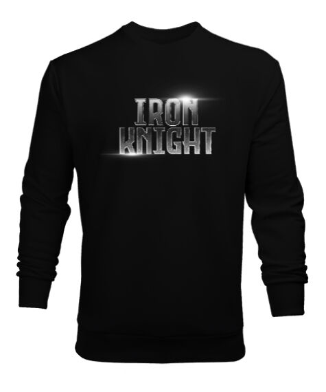 Tisho - Iron Knight - Demir Şövalye Siyah Erkek Sweatshirt