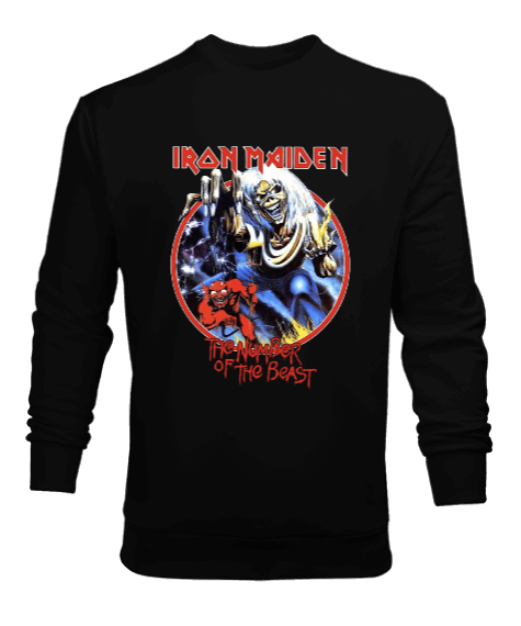 Iron Maiden Rock Tasarım Baskılı Erkek Sweatshirt