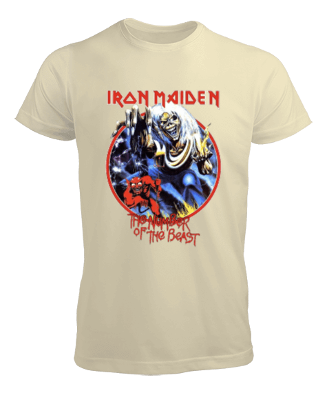 Tisho - Iron Maiden Rock Tasarım Baskılı Erkek Tişört