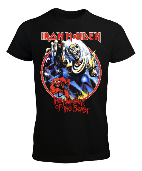 Tisho - Iron Maiden Siyah Erkek Tişört