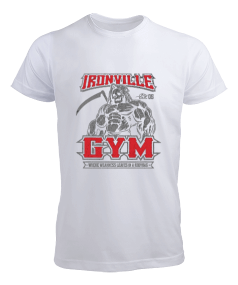 Tisho - Ironville GYM Vücut Geliştirme Bodybuilding Fitness Tasarım Erkek Tişört