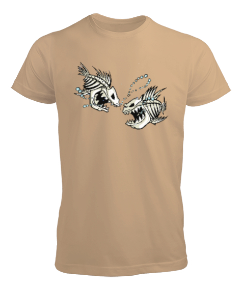 Tisho - İskelet Balıklar - Skeleton Fish Camel Erkek Tişört