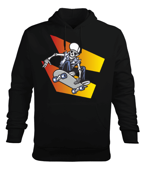 Tisho - İskelet Erkek Kapüşonlu Hoodie Sweatshirt