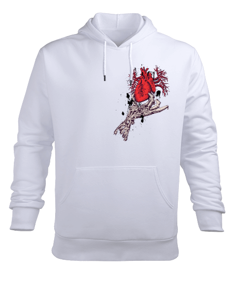 iskelet kalp Erkek Kapüşonlu Hoodie Sweatshirt - Tisho