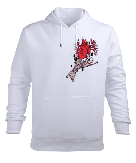 Tisho - iskelet kalp Erkek Kapüşonlu Hoodie Sweatshirt