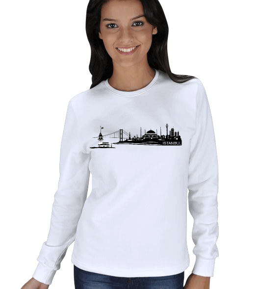 Tisho - İstanbul - 2 Tasarımlı Kışlık Sweatshirt KADIN SWEATSHIRT