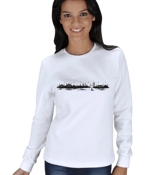 Tisho - İstanbul - 5 Tasarımlı Kışlık Sweatshirt KADIN SWEATSHIRT