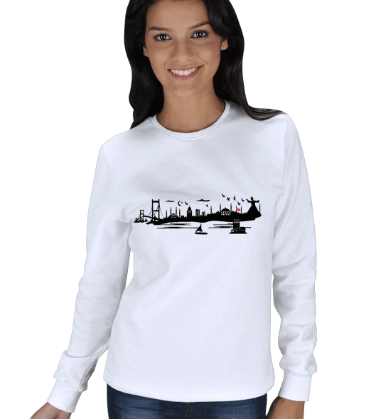 Tisho - İstanbul - 6 Tasarımlı Kışlık Sweatshirt KADIN SWEATSHIRT