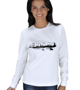 İstanbul - 6 Tasarımlı Kışlık Sweatshirt KADIN SWEATSHIRT - Tisho