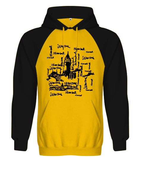 Tisho - İstanbul - 8 Tasarımlı Orjinal Reglan Hoodie Unisex Sweatshirt