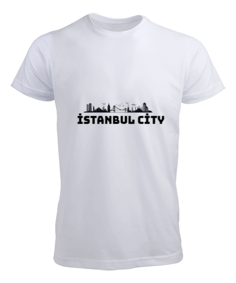 Tisho - İstanbul Baskılı Beyaz Erkek Tişört