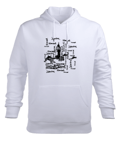 İstanbul baskılı Erkek Kapüşonlu Hoodie Sweatshirt - Tisho