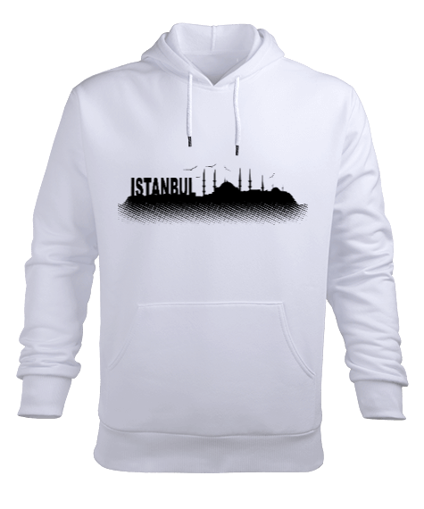 Tisho - İstanbul Baskılı Sweetshirt Erkek Kapüşonlu Hoodie Sweatshirt