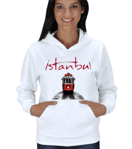 İstanbul Bayan Sweetshirt Kadın Kapşonlu - Tisho
