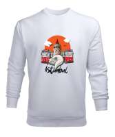 İSTANBUL Beyaz Erkek Sweatshirt - Tisho