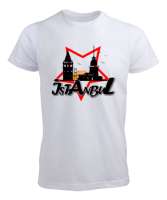 İSTANBUL Beyaz Erkek Tişört - Tisho