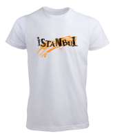 İSTANBUL Beyaz Erkek Tişört - Tisho