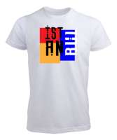 İSTANBUL Beyaz Erkek Tişört - Tisho