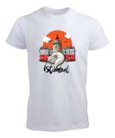 İSTANBUL Beyaz Erkek Tişört - Tisho