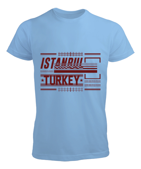 Tisho - İstanbul Buz Mavisi Erkek Tişört