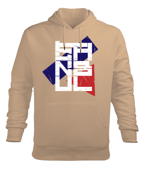 Tisho - İSTANBUL Camel Erkek Kapüşonlu Hoodie Sweatshirt