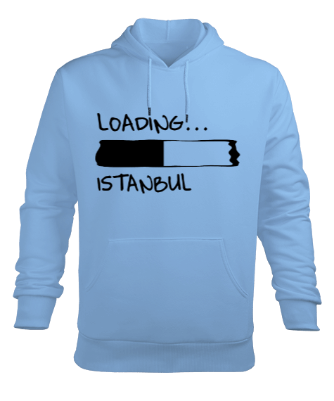 Tisho - İstanbul desenli Erkek Kapüşonlu Hoodie Sweatshirt