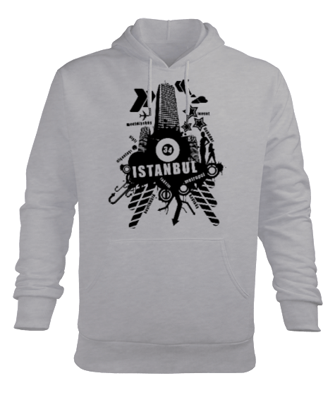 Tisho - İstanbul Erkek Kapüşonlu Hoodie Sweatshirt