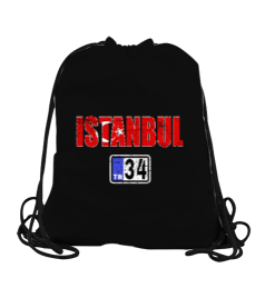 istanbul, istanbul şehir,Türkiye,Türkiye bayrağı. Büzgülü Spor Çanta - Tisho