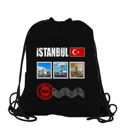 Tisho - istanbul, istanbul şehir,Türkiye,Türkiye bayrağı. Büzgülü Spor Çanta