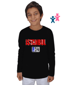 istanbul, istanbul şehir,Türkiye,Türkiye bayrağı. Çocuk Unisex Uzunkollu - Tisho