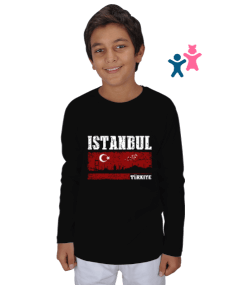 istanbul, istanbul şehir,Türkiye,Türkiye bayrağı. Çocuk Unisex Uzunkollu - Tisho