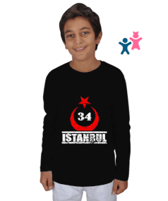 istanbul, istanbul şehir,Türkiye,Türkiye bayrağı. Çocuk Unisex Uzunkollu - Tisho