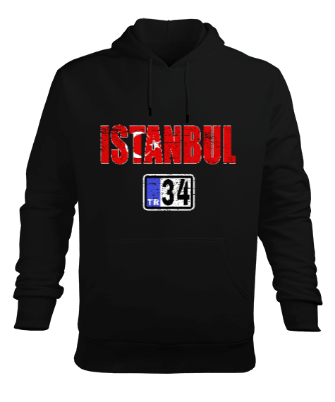 Tisho - istanbul, istanbul şehir,Türkiye,Türkiye bayrağı. Erkek Kapüşonlu Hoodie Sweatshirt