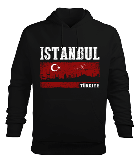 Tisho - istanbul, istanbul şehir,Türkiye,Türkiye bayrağı. Erkek Kapüşonlu Hoodie Sweatshirt