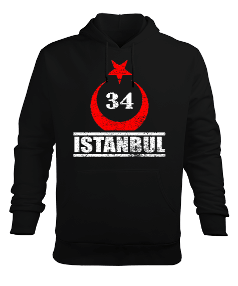 Tisho - istanbul, istanbul şehir,Türkiye,Türkiye bayrağı. Erkek Kapüşonlu Hoodie Sweatshirt