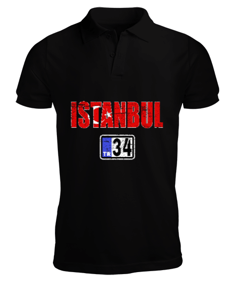 Tisho - istanbul, istanbul şehir,Türkiye,Türkiye bayrağı. Erkek Kısa Kol Polo Yaka