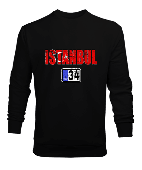 Tisho - istanbul, istanbul şehir,Türkiye,Türkiye bayrağı. Erkek Sweatshirt