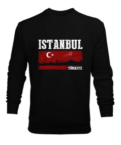 istanbul, istanbul şehir,Türkiye,Türkiye bayrağı. Erkek Sweatshirt - Tisho