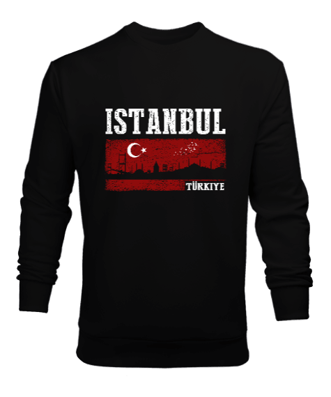 Tisho - istanbul, istanbul şehir,Türkiye,Türkiye bayrağı. Erkek Sweatshirt