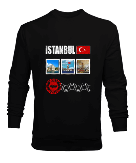 Tisho - istanbul, istanbul şehir,Türkiye,Türkiye bayrağı. Erkek Sweatshirt
